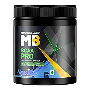 MuscleBlaze BCAA Pro | 7g Vegan BCAAs | Intra-Workout | Muscle Recovery | Blueberry Lemonade