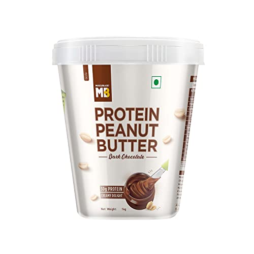 MuscleBlaze High Protein Peanut Butter | Whey Concentrate | 27g Protein | Dark Chocolate | Creamy