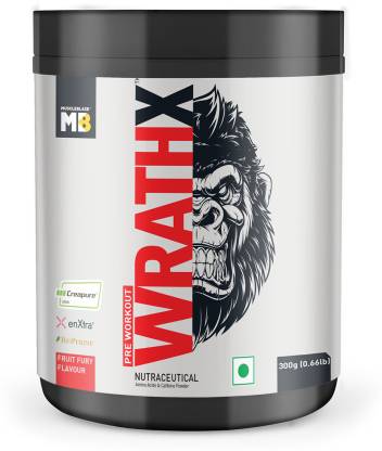 MuscleBlaze Pre-Workout WrathX | Creapure | EnXtra and BioPerine | Explosive Performance
