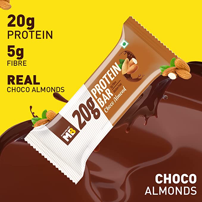 MuscleBlaze Protein Bar | 20g Protein | Gluten-Free | Healthy Fitness Snack