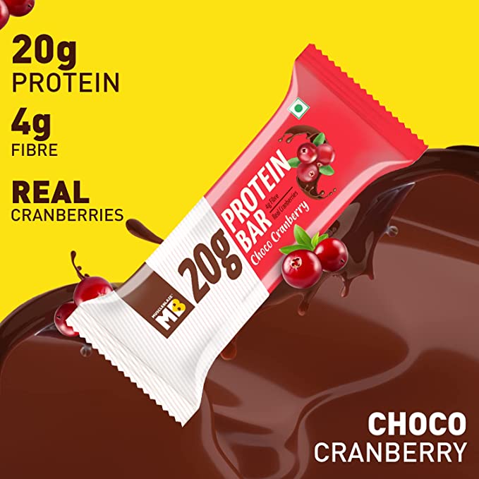 MuscleBlaze Protein Bar | 22g Protein | Zero Added Sugar | Gluten-Free