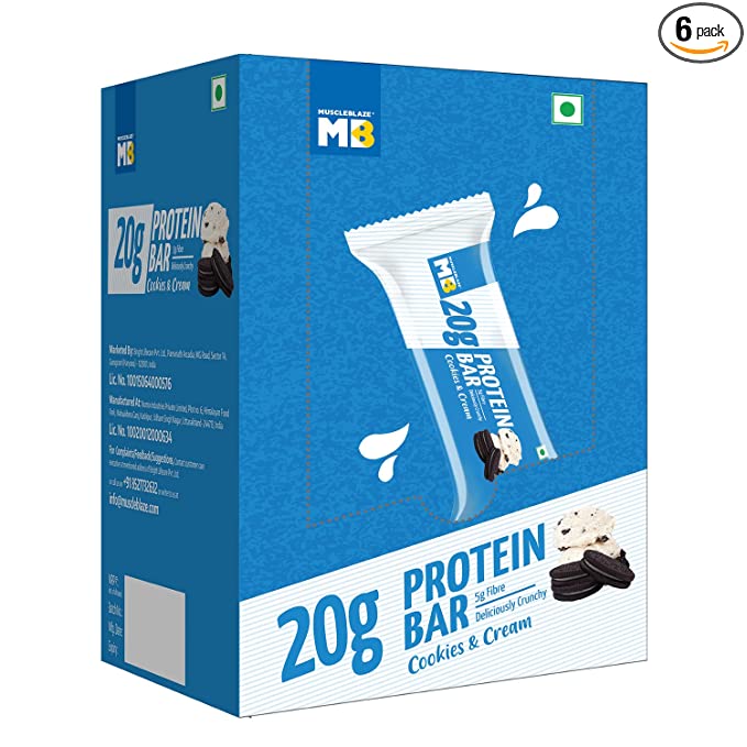 MuscleBlaze Protein Bar | High Protein | Gluten-Free | Healthy Snack