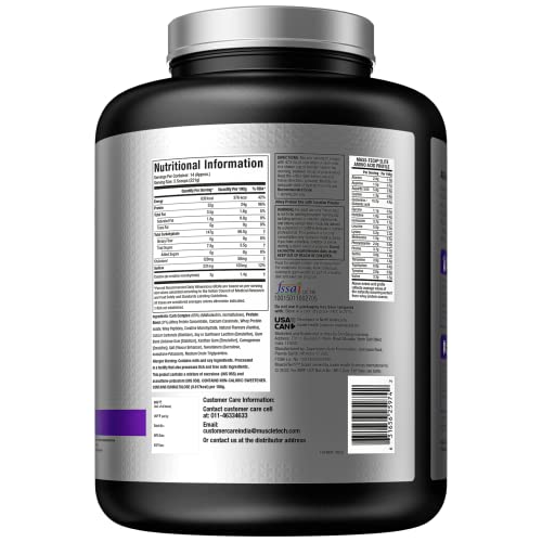 MuscleTech Mass Tech Elite | High Protein Mass Gainer | Creatine | Strength Gain | Vanilla