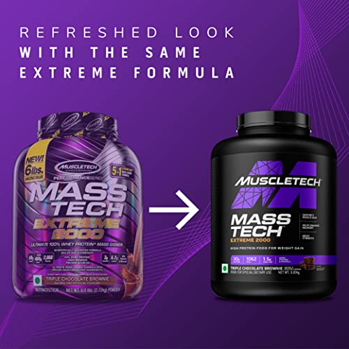 MuscleTech Mass Tech Extreme 2000 | High Calorie Mass Gainer | Creatine | Vitamins and Minerals