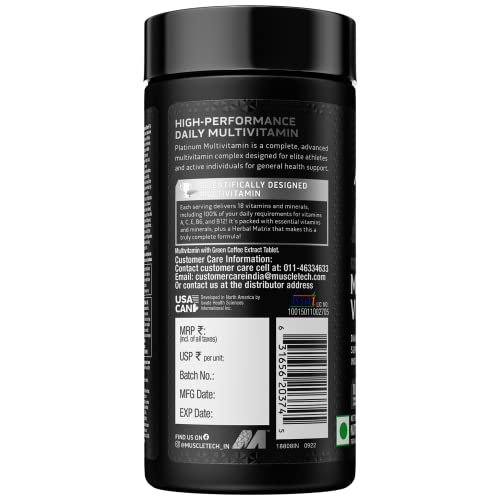 MuscleTech Platinum Multivitamin | Vitamins and Minerals | Daily Wellness