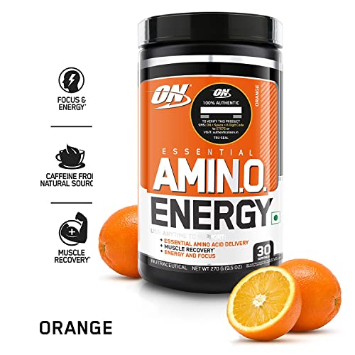 ON Amino Energy | BCAA | Green Tea and Green Coffee Extract | Pre-Workout | Orange Cooler