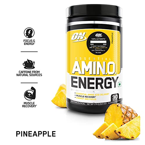 ON Amino Energy | BCAA | Green Tea and Green Coffee Extract | Pre-Workout | Pineapple