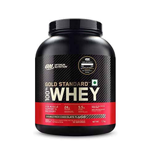 ON Gold Standard 100% Whey | 24g Protein | 5.5g BCAA | Whey Isolate Primary | Muscle Recovery | Double Rich Chocolate
