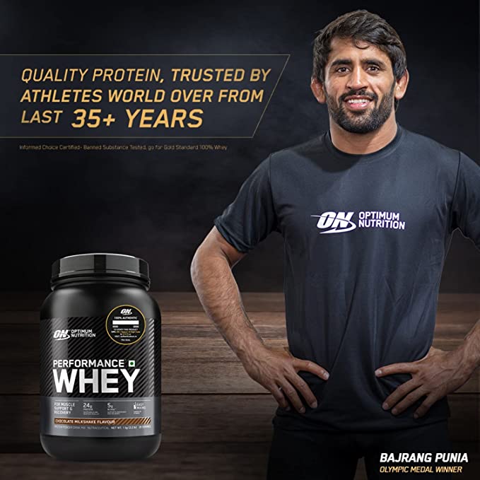 ON Performance Whey Protein | 24g Protein | 5g BCAA | Whey Isolate Blend | Muscle Recovery | Chocolate Milkshake