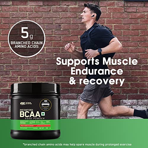 ON BCAA | 5g BCAAs in 2:1:1 Ratio | Informed Choice Certified | Muscle Recovery and Endurance | Fruit Punch