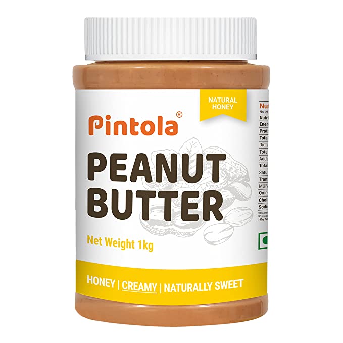 Pintola All Natural Honey Peanut Butter | No Added Sugar | Vegan | Creamy
