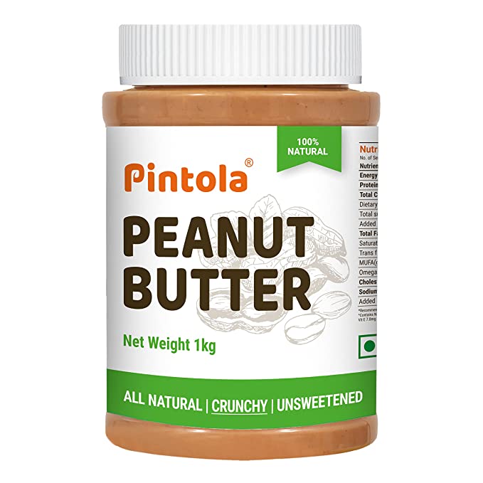 Pintola All Natural Peanut Butter | Unsweetened | Non-GMO | Gluten-Free | Crunchy