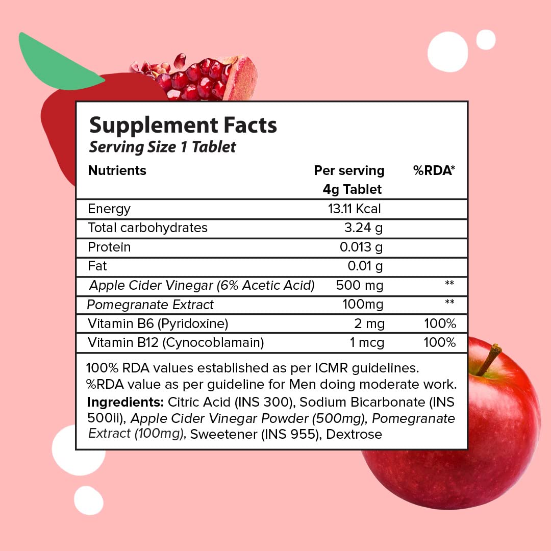 PLIX Apple Cider Vinegar Effervescent | Vitamin B12 | Juicy Watermelon