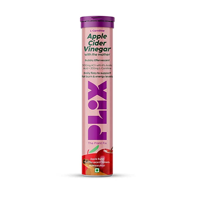 PLIX L Carnitine ACV Effervescent | Fat Burn | Weight Loss | Apple and Cinnamon
