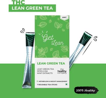 The Healthy Company Lean Green Tea | Spirulina | Mint | Fat Loss and Detox | 2-Pack