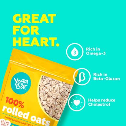 YogaBar 100% Rolled Oats | Gluten-Free | High Fibre | Ideal Breakfast