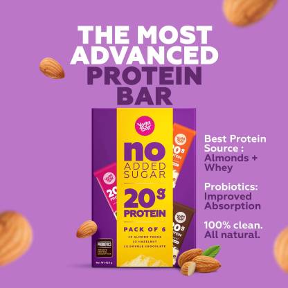 YogaBar 20g Protein Bar | No Added Sugar | Variety Pack
