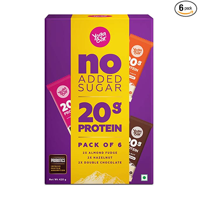 YogaBar Protein Bar | Variety Box | Whey Protein | No Added Sugar