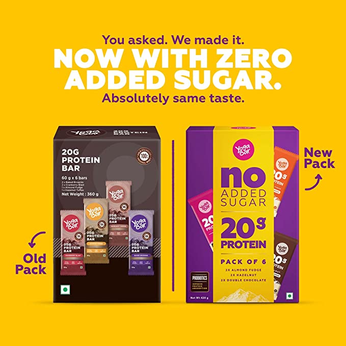 YogaBar Protein Bar | Variety Box | Whey Protein | No Added Sugar