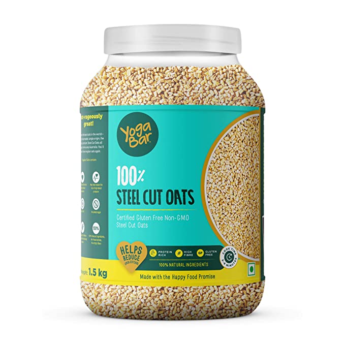 YogaBar Steel Cut Oats | Premium | Gluten-Free | High Fibre | 100% Whole Grain