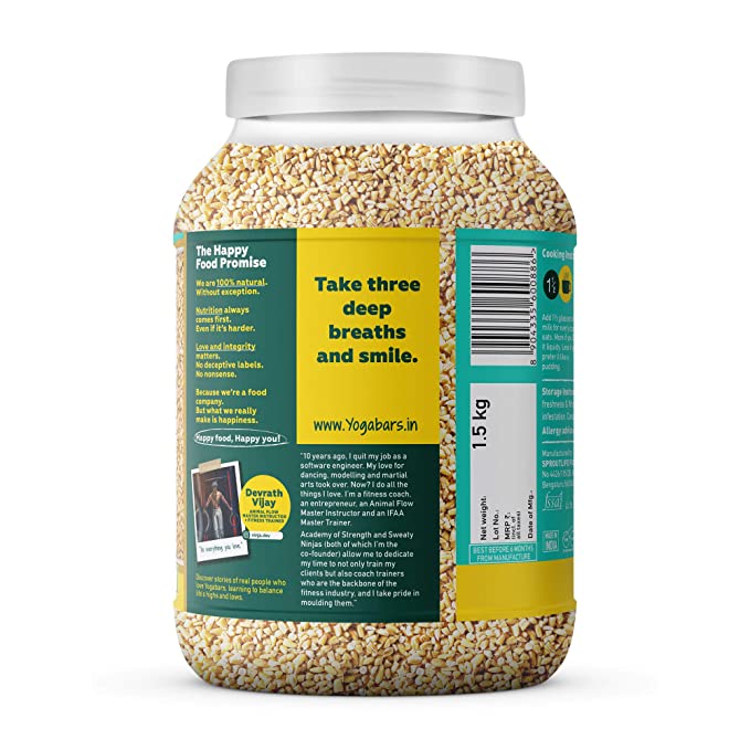 YogaBar Steel Cut Oats | Premium | Gluten-Free | High Fibre | 100% Whole Grain