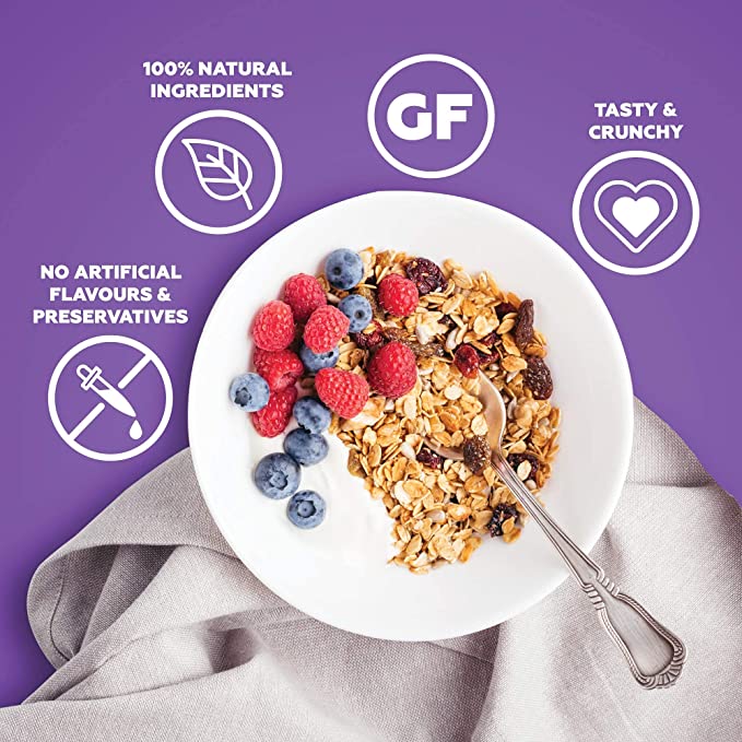 YogaBar Fruit Nuts and Seeds Muesli | 92% Wholegrains | Low Sugar | Gluten-Free