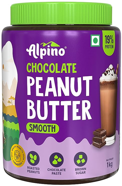 Alpino Chocolate Peanut Butter | 19g Protein | Roasted Peanuts | Vegan | Smooth