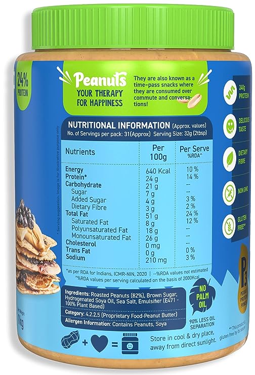 Alpino Classic Peanut Butter | 24g Protein | 90% Roasted Peanuts | Vegan | Crunchy