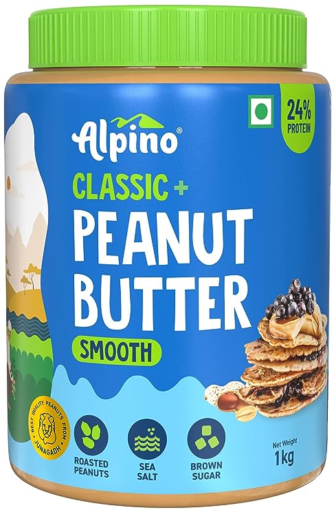 Alpino Classic Peanut Butter | 24g Protein | 90% Roasted Peanuts | Vegan | Smooth