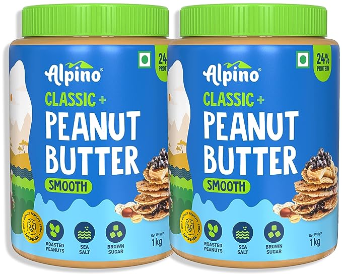 Alpino Classic Peanut Butter Smooth, Pack of 2