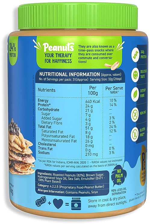 Alpino Classic Peanut Butter Smooth, Pack of 2