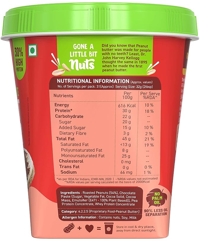 Alpino High Protein Dark Chocolate Peanut Butter | 30g Vegan Protein | Plant Based | No Added Whey | Smooth