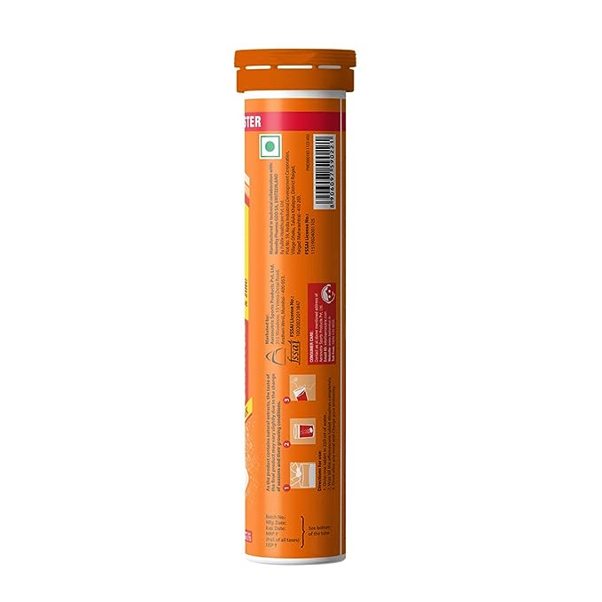 Fast and Up Charge | Natural Vitamin C and Zinc Effervescent | Amla | Immunity | Orange