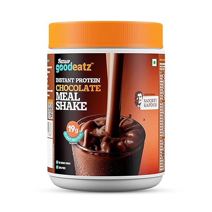 Fast and Up GoodEatz Meal Shake | 19g Plant Protein | Probiotics | No Added Sugar | Meal Replacement | Chocolate