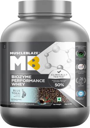 MuscleBlaze Biozyme Performance Whey | 25g Protein | 50%Higher Absorption | EAF | Labdoor Certified | Chocolate