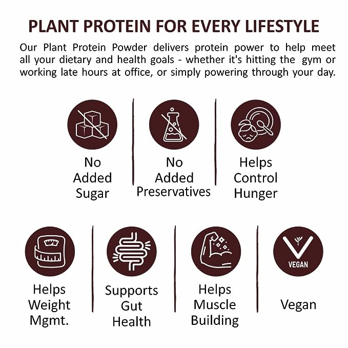 RiteBite Max Protein Plant Protein Powder | 22g Protein | Probiotic | No Added Sugar | Banana Caramel