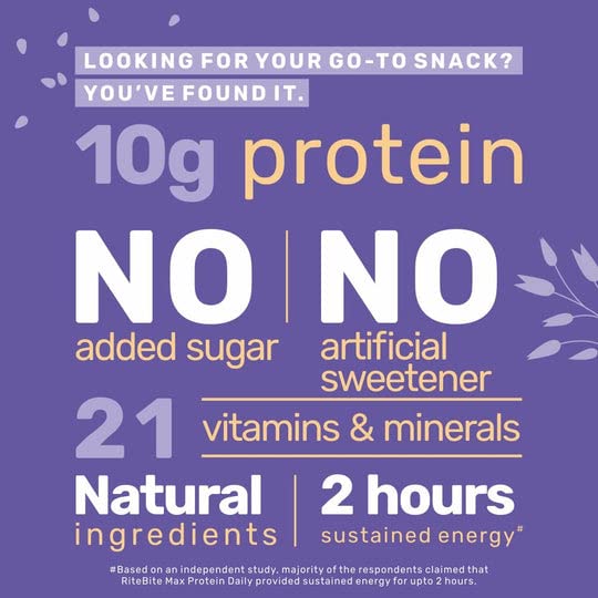 RiteBite Max Protein Daily Bar | 10g Protein | No Preservatives | Choco Almond