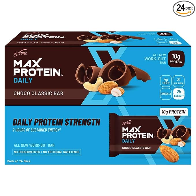 RiteBite Max Protein Daily Bar | 10g Protein | No Preservatives | Choco Classic4