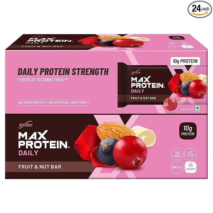 RiteBite Max Protein Daily Bar | 10g Protein | No Preservatives | Fruit and Nut4