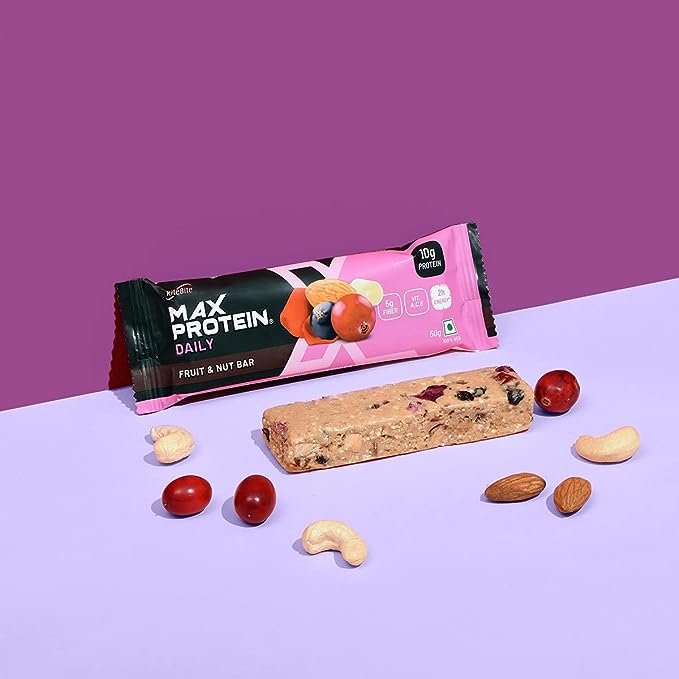 RiteBite Max Protein Daily Bar | 10g Protein | No Preservatives | Fruit and Nut