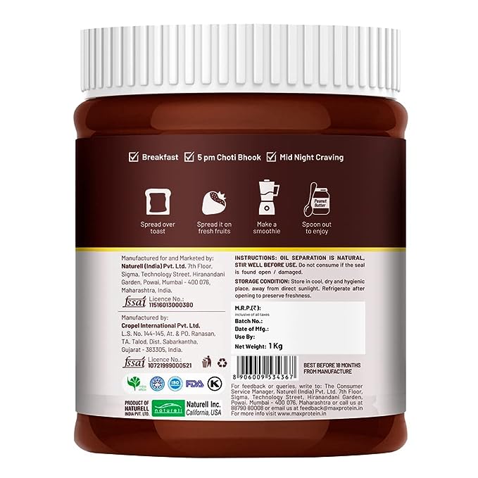 RiteBite Max Protein Peanut Butter Spread | Classic | High Protein | All Natural | Creamy