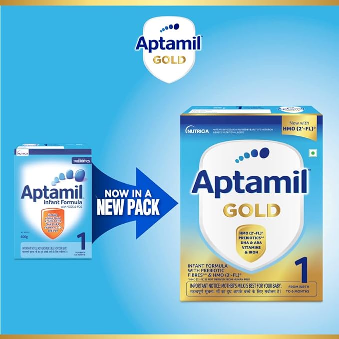 Aptamil Gold Infant Formula Milk Powder for Babies - Stage 1 - Upto 6 months