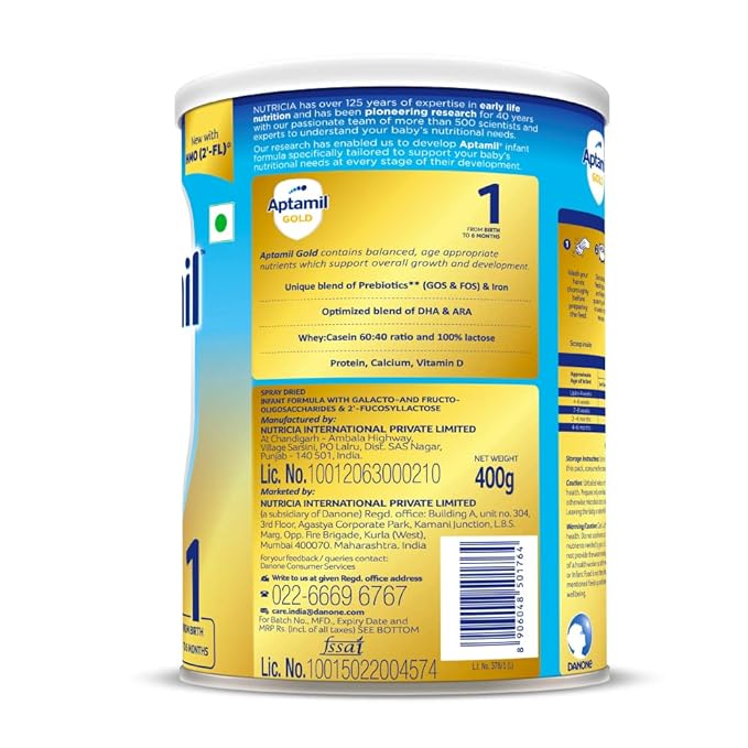 Aptamil Gold Infant Formula Milk Powder for Babies - Stage 1 - Upto 6 months