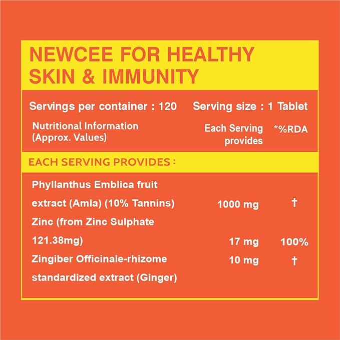 Carbamide Forte Natural Vitamin C 1000mg | Amla Extract and Zinc | Immunity and Skincare