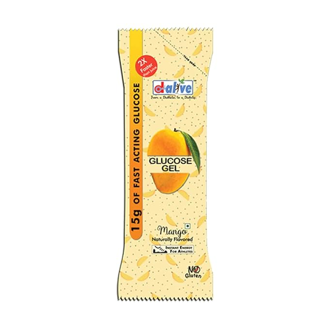 D-Alive Fast-Acting Glucose Gel | 15g Glucose | Mango, Lemon and Grapes