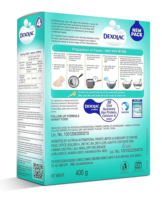 Dexolac Follow Up Infant Formula Milk Powder for Babies - Stage 4 - 18 to 24 months