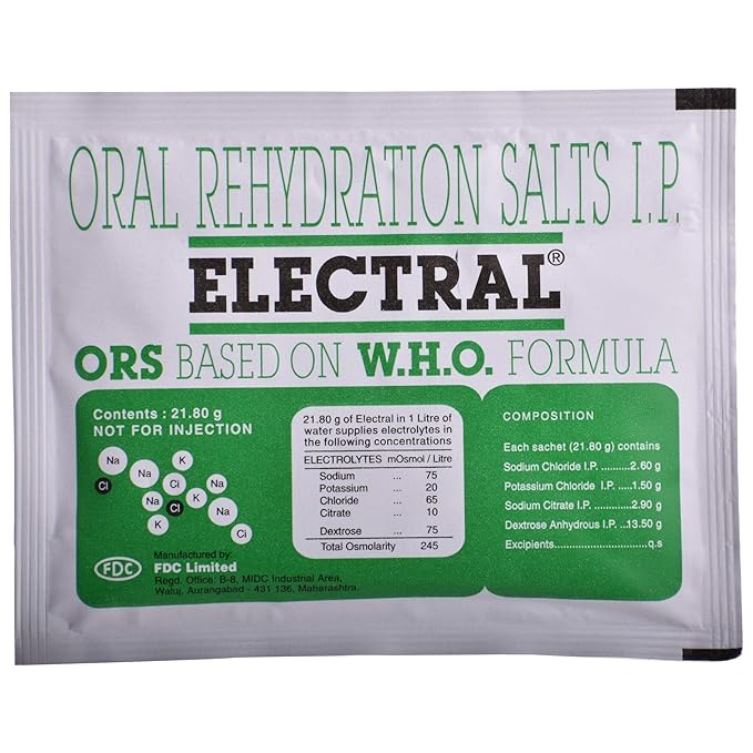 Electral ORS Rehydration Powder | 21.8g per Sachet | Electrolytes | Pack of 10