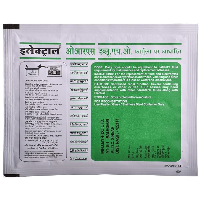 Electral ORS Rehydration Powder | 21.8g per Sachet | Electrolytes | Pack of 10