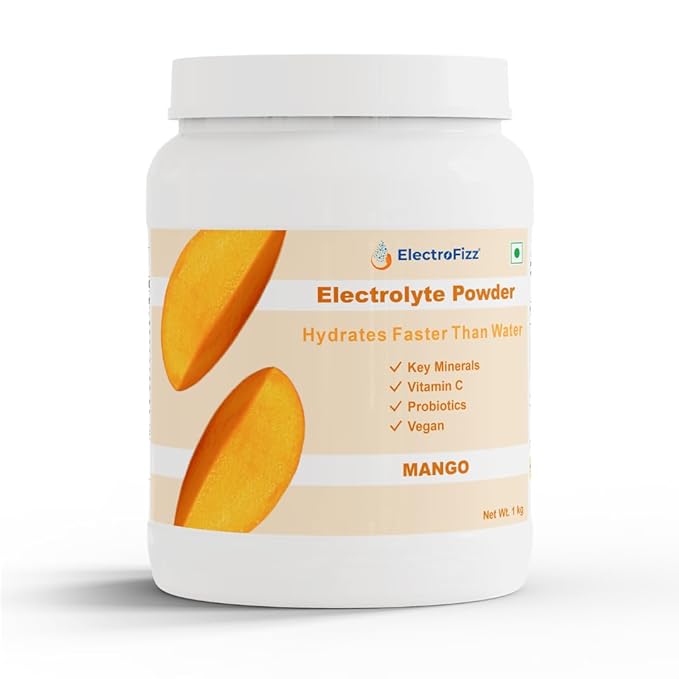 ElectroFizz Instant Hydration Drink | Electrolytes | Vitamin C | Probiotics | Mango