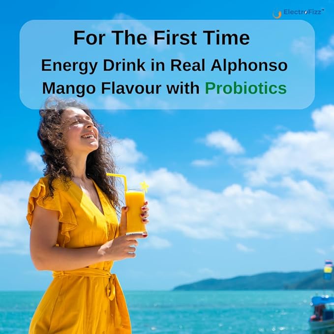 ElectroFizz Instant Hydration Drink | Electrolytes | Vitamin C | Probiotics | Mango